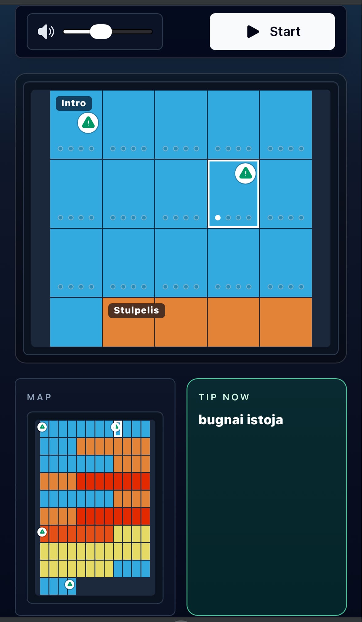 SongMap performance screen with song map and metronome